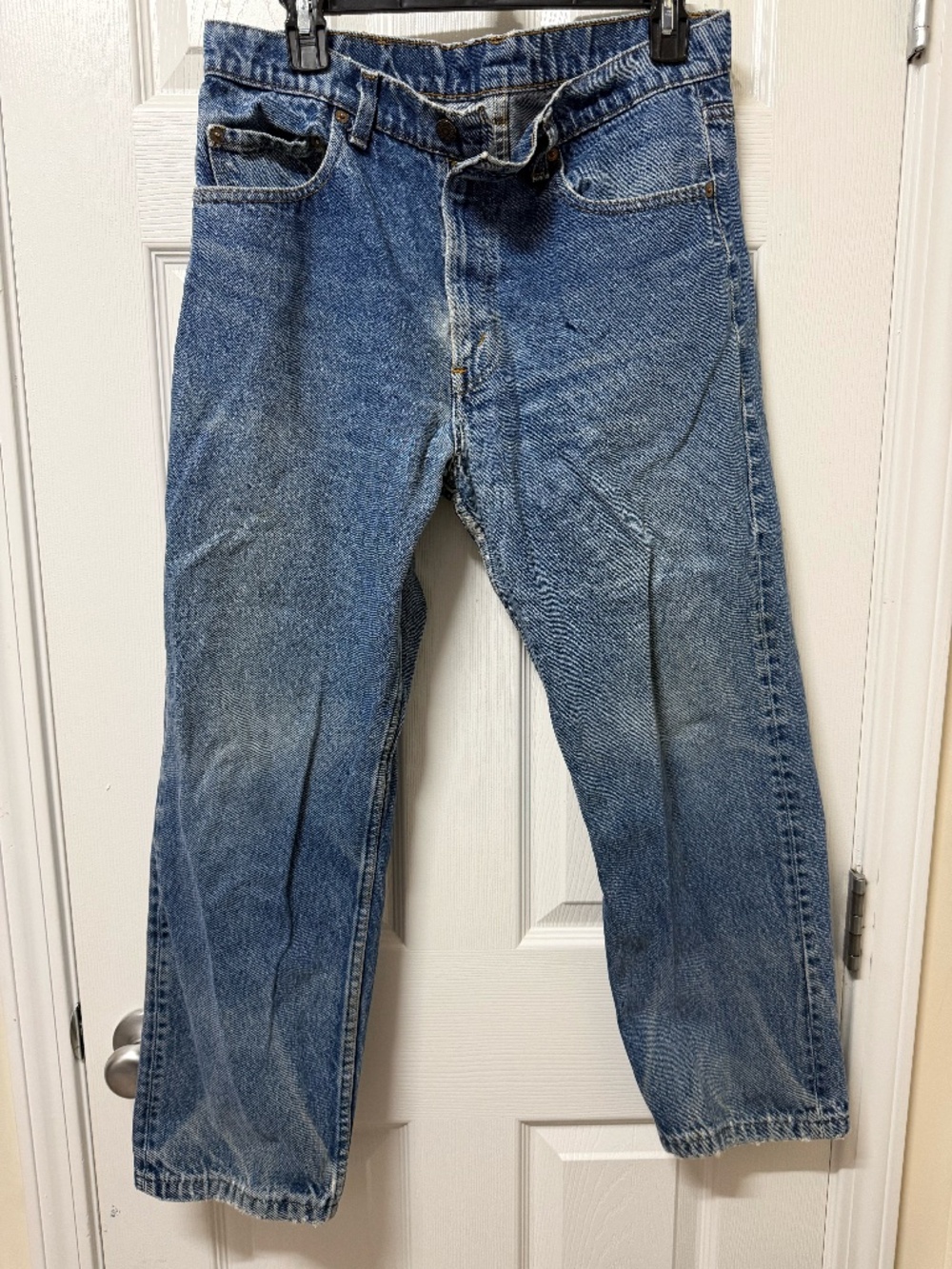 Men's Straight-Leg Denim Jeans in Medium Blue 35x30